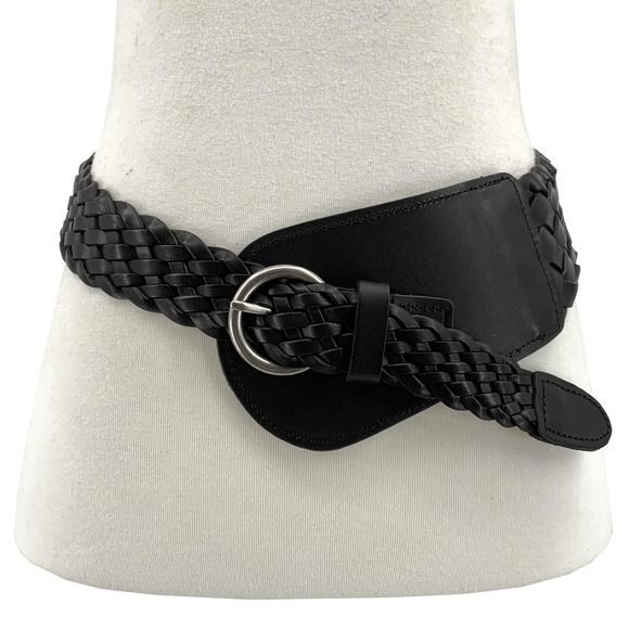 Women\'s High Low Waist Hand Made Braided Woven Solid Soft Vintage Cowhide Full🐧